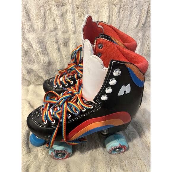 Moxi Rainbow Rider Roller Skates Asphalt Black Women's Size 6 VG Plus Condition - Picture 5 of 9